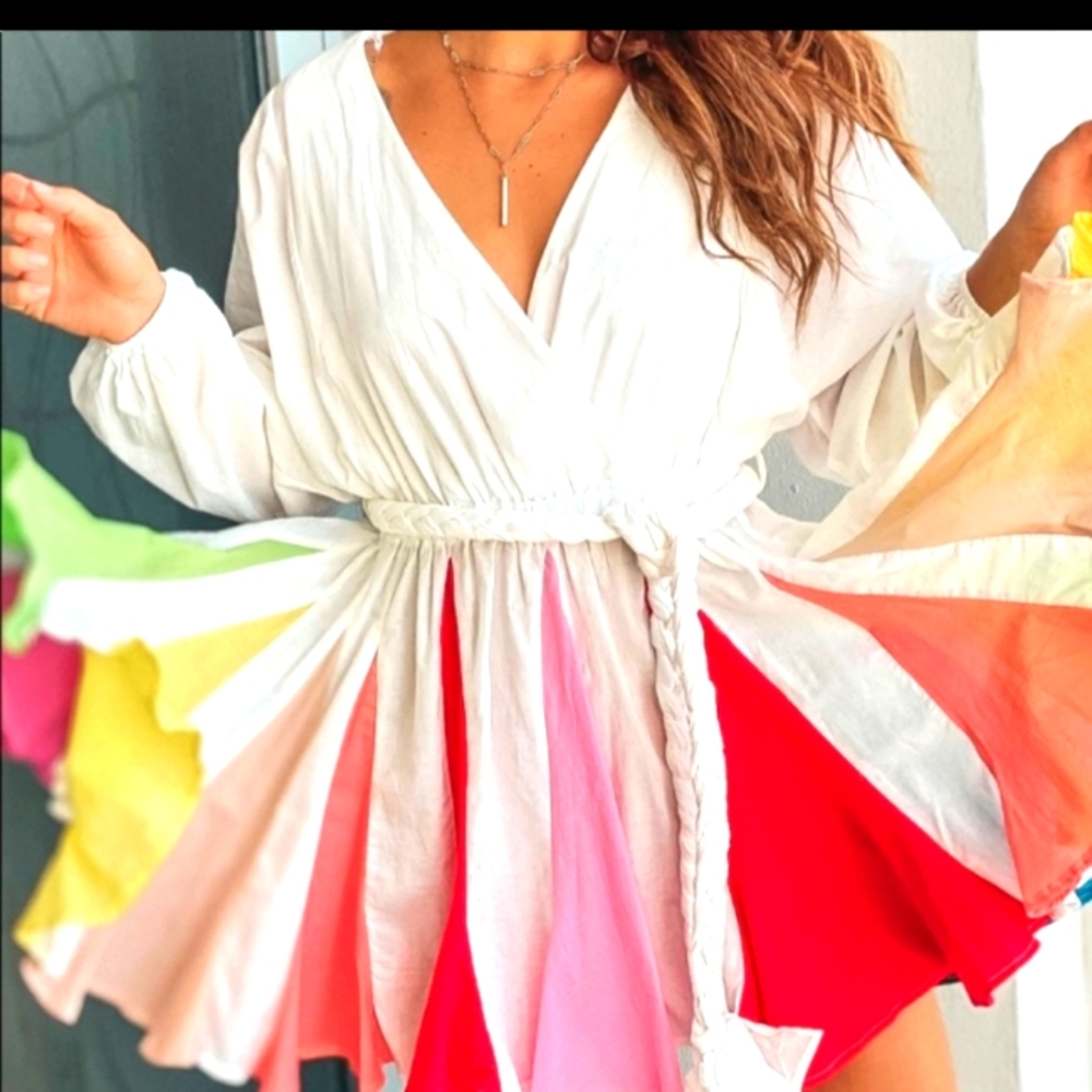 SILD. SOLD. L'atiste Tie Waist Flare Mini Dress